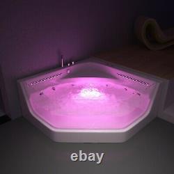 Showroom WHIRLPOOL CORNER BATH-JACUZZI JETS-LED LIGHTS-1500mm x 1500mm-RRP £1999