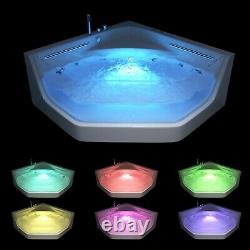 Showroom WHIRLPOOL CORNER BATH-JACUZZI JETS-LED LIGHTS-1500mm x 1500mm-RRP £1999