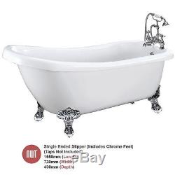 Single Ended Slipper Traditional Bath inc Feet 1550mm(L) x 730mm(W) x 790mm(H)