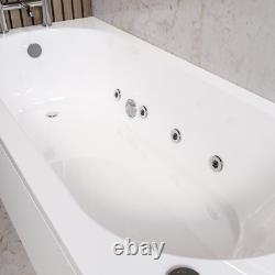 Single Ended Whirlpool Spa Bath with 8 Chrome Whirlpool Jets 1700 x 750m ALT8JCH