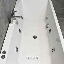 Slim Double Ended Centre Tap Hole Bath With 6 Jet Whirlpool 1700 x 750mm