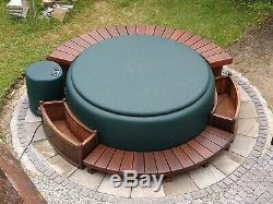 Soft-Tub 300 Hot Tub, Spa, Jacuzzi, Includes Wooden Deck, Step and Planters