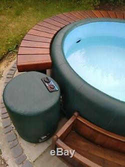 Soft-Tub 300 Hot Tub, Spa, Jacuzzi, Includes Wooden Deck, Step and Planters