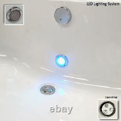 Solarna 1700 x 700mm 24 Jet Whirlpool / Spa Bath & LED Light