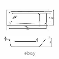 Solent Mia 1700x700 11 New Easy Clean Slimstyle Jets Jacuzzi Spa Bath