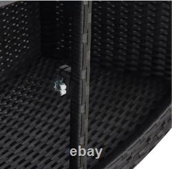 Spa Black Poly Rattan Surround Hot Tub Furniture Outdoor Jacuzzi Patio Enclosure