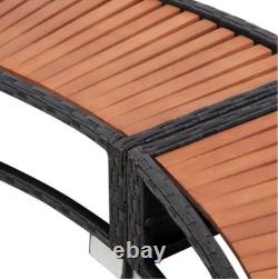 Spa Black Poly Rattan Surround Hot Tub Furniture Outdoor Jacuzzi Patio Enclosure