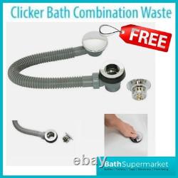 Square 1600mm x 700mm Single Ended Bath Tub Whirlpool Spa Lights 6-8-11 Jets