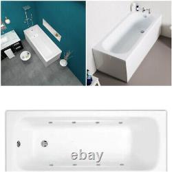 Square Round White Bath Single Ended 1400 1500 1700MM X 700 6 Jet Whirlpool Opti