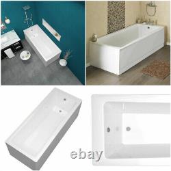 Square Round White Bath Single Ended 1400 1500 1700MM X 700 6 Jet Whirlpool Opti