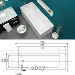 Square Single Ended Bath Tub Whirlpool Spa Lights 6-8-11 Jets Six Sizes 2 Choose