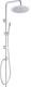 Stainless Steel Shower Column Without Mixer Adjustable Wall Holes Shower Set