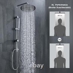 Stainless Steel Shower Column Without Mixer Adjustable Wall Holes Shower Set