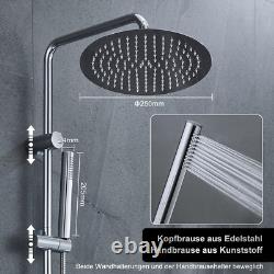 Stainless Steel Shower Column Without Mixer Adjustable Wall Holes Shower Set