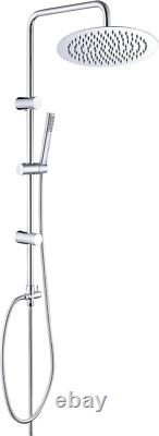 Stainless Steel Shower Column Without Mixer Adjustable Wall Holes Shower Set