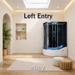 Steam Shower Whirlpool Bath Aquatech 1700 x 900 Cabin Room Cubicle UK Left Hand