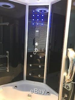 Steam shower bath with whirlpool jacuzzi jets