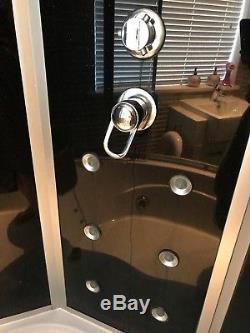 Steam shower bath with whirlpool jacuzzi jets