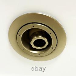 Suma Whirlpool Spa Bath with Brushed Brass Jets 1600 x 700mm Square Style