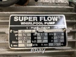 Superflow Plus Whirlpool Spa Bath Pump 0.75hp with built in remote switch