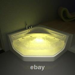 TUSCANY WHIRLPOOL CORNER BATH-JACUZZI JETS-LED LIGHTS-1500mm x 1500mm-RRP £1499