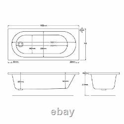 Trojan 1700 x 700mm 8 Jet Whirlpool Bath