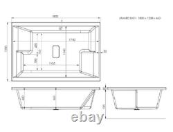 Trojan Amare Superdeep 1800 x 1200mm x 460mm Bath With 34 Jet System