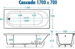 Trojan Cascade 11 Jet Whirlpool Bath Chromotherapy Lighting 1700x700 Jacuzzi Spa