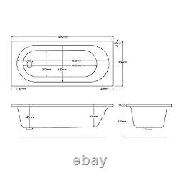 Trojan Cascade 1800 x 800mm 12 Luxury Jet Whirlpool Bath