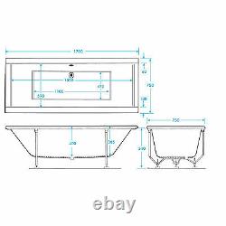 Trojan Elite Duo 1700 x 750mm 24 Luxury Jet Whirlpool Bath