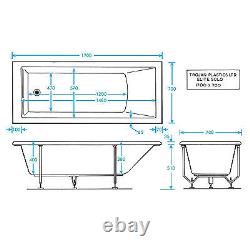 Trojan Elite Solo 1700 x 700mm 12 Luxury Jet Whirlpool Bath