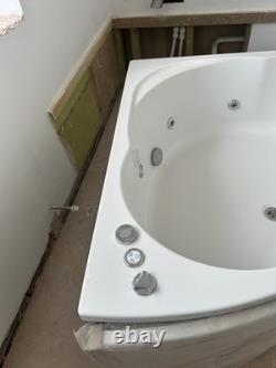Trojan Laguna 14 Jet Whirlpool Corner Bath 1200 x 1200mm with Bath Waste