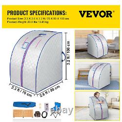 VEVOR Portable FAR Infrared Sauna Indoor IR Ray Steamless Slimming Weight Loss