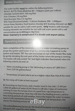 Vulcan Nano 3 Kw Swimming Pool Water Heater V-n-3-uk
