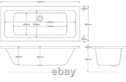 Vidalux Double End Whirlpool Bath With Inline Heater 1800 X 800 (BARGAIN)