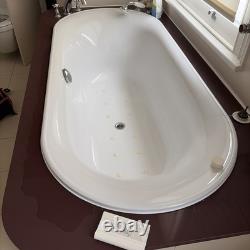 Villeroy and Boch 1700 X 750mm Round Single End 6 Black Jet Whirlpool Bath