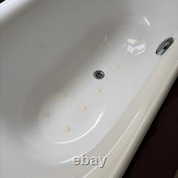 Villeroy and Boch 1700 X 750mm Round Single End 6 Black Jet Whirlpool Bath