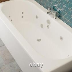 Vitura 1700 x 700mm Double Ended Curved Whirlpool Bath 14 Jets Acrylic Bathroom