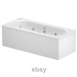 Vitura 1700 x 700mm Double Ended Curved Whirlpool Bath 14 Jets Acrylic Bathroom