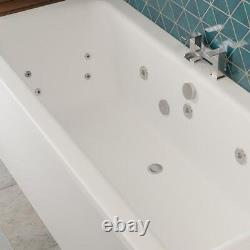 Vitura 1700x700mm Double Ended Square Whirlpool Bath 14 Jets Acrylic Bathroom