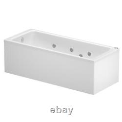 Vitura 1700x700mm Single Ended Square Whirlpool Bath 6 Jets Acrylic Bathroom