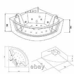 WHIRLPOOL BATH TUB 152 x 152 cm Capri SPA DOUBLE PUMP HYDROTHERAPY HOT TUB