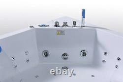 WHIRLPOOL BATH TUB 152 x 152 cm Capri SPA DOUBLE PUMP HYDROTHERAPY HOT TUB