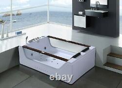 WHIRLPOOL BATH TUB 180 x 120 cm SPA Positano DOUBLE PUMP HYDROTHERAPY HOT TUB