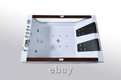 WHIRLPOOL BATH TUB 180 x 120 cm SPA Positano DOUBLE PUMP HYDROTHERAPY HOT TUB