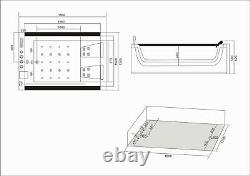 WHIRLPOOL BATH TUB 180 x 120 cm SPA Positano DOUBLE PUMP HYDROTHERAPY HOT TUB