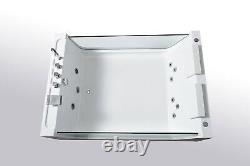 WHIRLPOOL BATH TUB + 2 PANORAMIC GLASSES HYDROTHERAPY 170 x 120 cm HOT TUB Iris