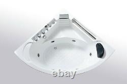 WHIRLPOOL BATH TUB CORNER SPA HYDROTHERAPY 135 x 135 cm HOT TUB Daisy