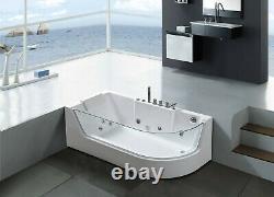 WHIRLPOOL BATH TUB + PANORAMIC GLASS 170 x 80 cm Venice SPA HYDROTHERAPY HOT TUB