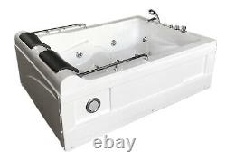 WHIRLPOOL BATH TUB SPA 175x132cm Mimi 2 PERSONS WHITE CORNER BATHTUB HOT TUB